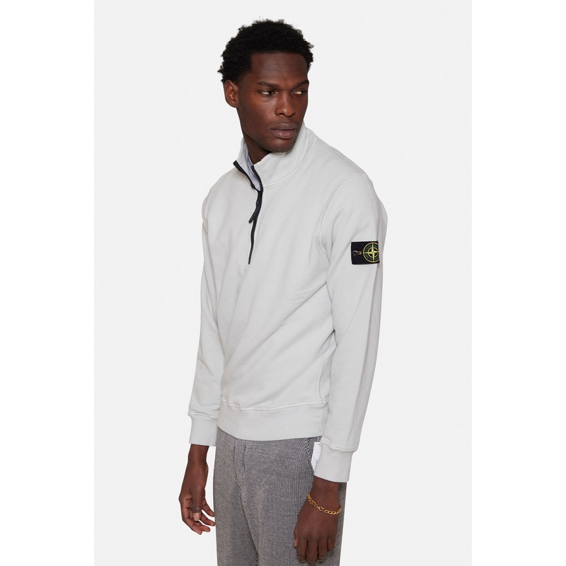 Half Zip Sweatshirt Pearl Grey