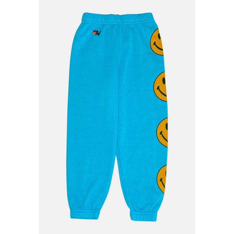 Kid’s Smiley 2 Sweatpants Neon Blue