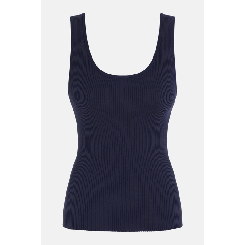 Rib Scoop Neck Tank Navy|0P|0|1|2|3