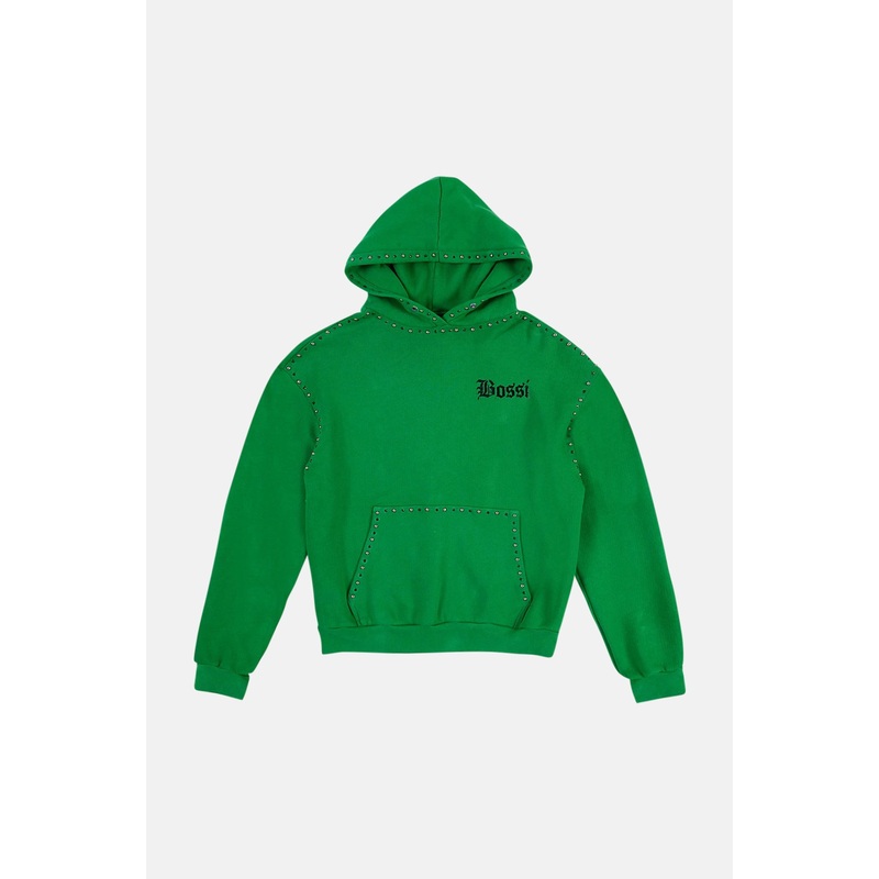 Studded Hoodie Green|S|M|L|XL|XXL