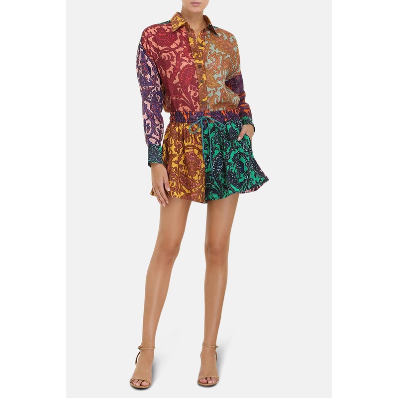 Tiggy Spliced Shirt Spliced Paisley