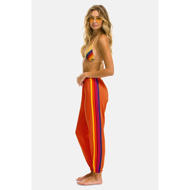 5 Stripe Sweatpants Orange/Yellow Purple