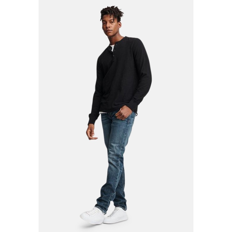 Classic Henley Jet Black|XS|S|M|L|XL|XXL