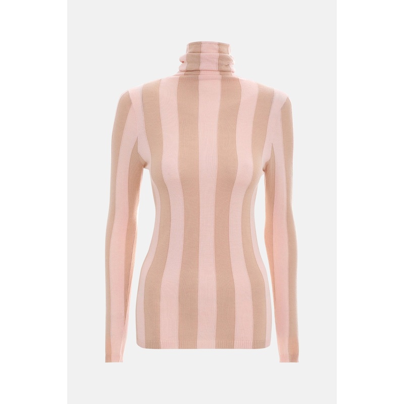 Concert Long Sleeve Top Blush Beige Stripe