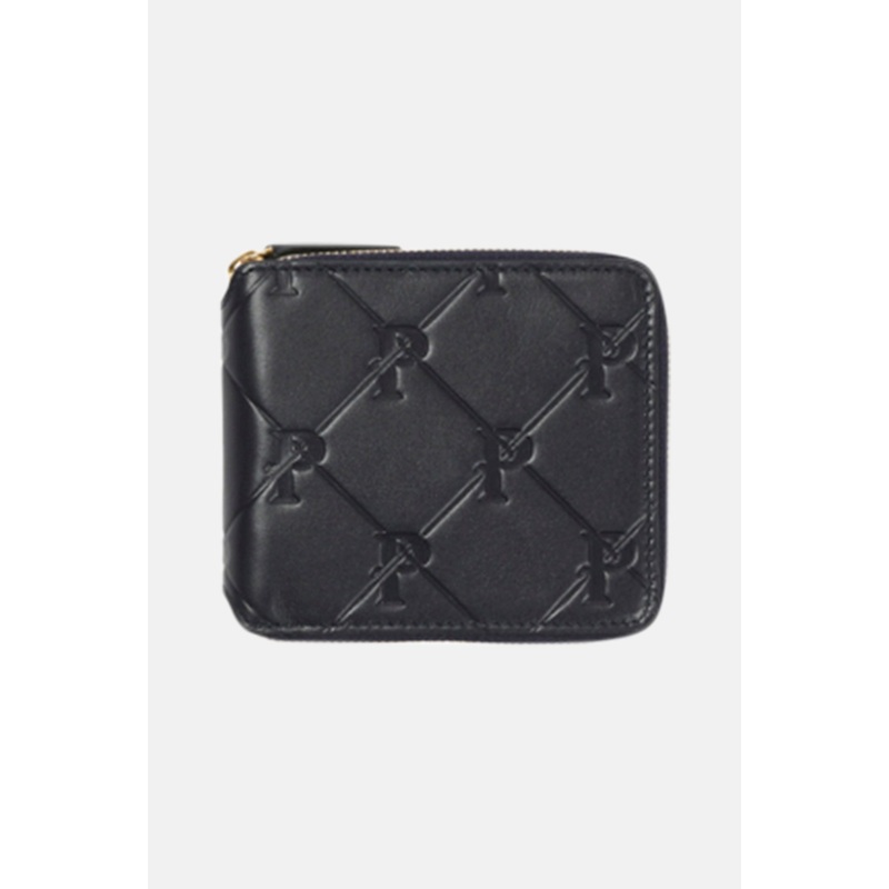 Leather Zip Wallet Midnight Blue