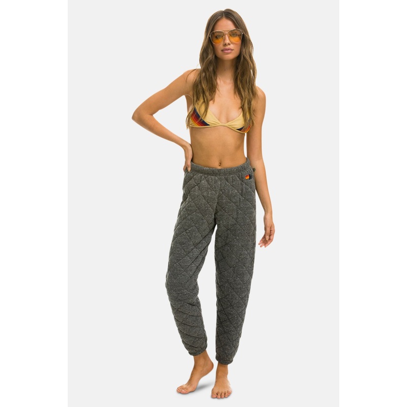 Quilted Sweatpants Heather Grey