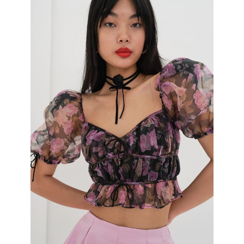 Sunshine Crop Top Black|XS|S|M