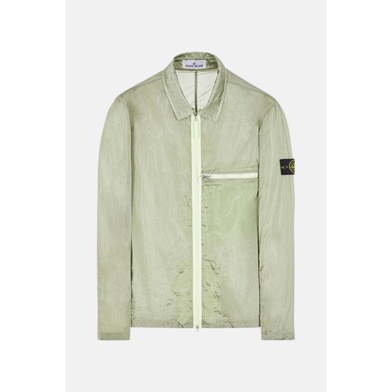 ECONYL Nylon Metal Overshirt Light Green