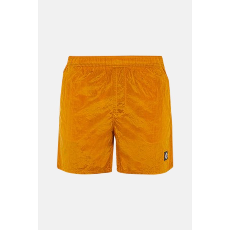ECONYL Nylon Metal Swim Trunks Orange
