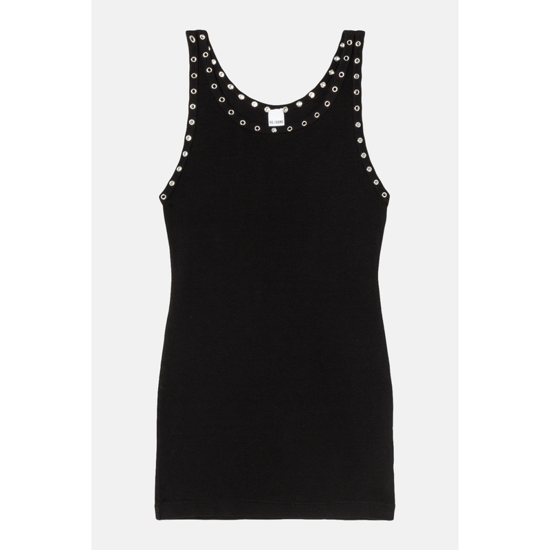 Eyelet Tank Dress Black|XS|S|M