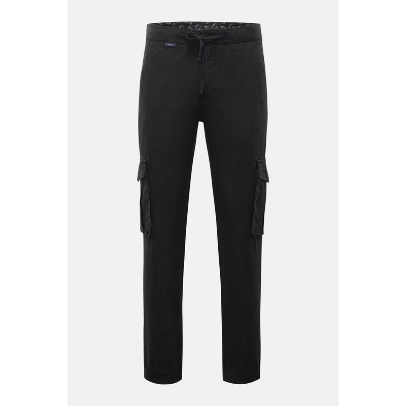 Linen Cargo Joggers Black|S|M|L|XL|XXL