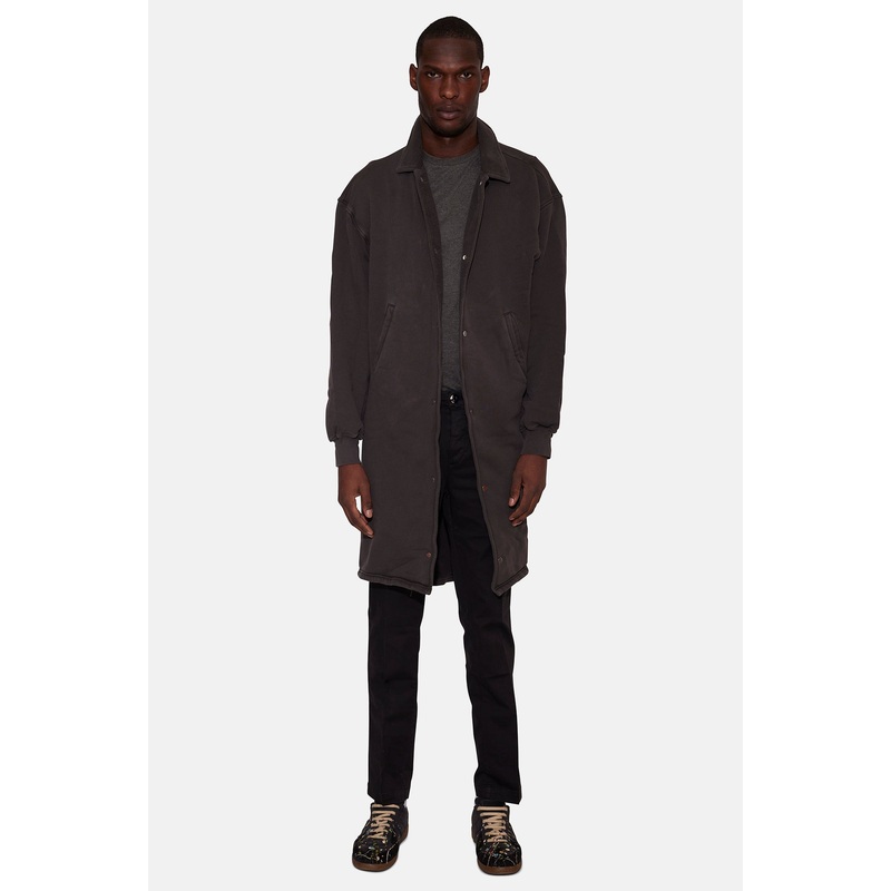 Men’s Heavyweight Fleece Oversized Parka Vintage Black