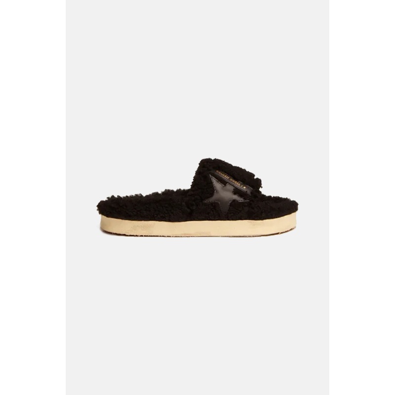 Men’s Poolstar Shearling Slides Black