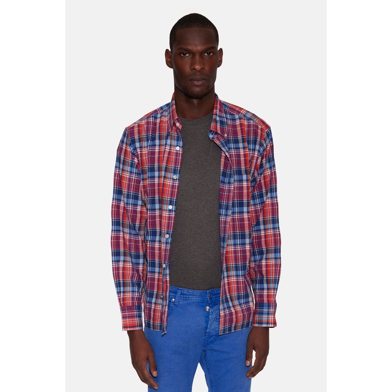 N5 Classic Shirt Red Multi Check