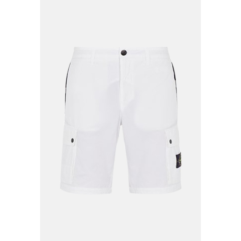 OLD Treatment Cargo Bermuda Shorts White