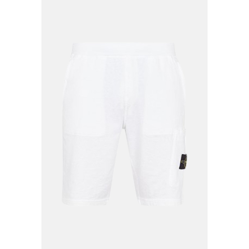 OLD Treatment Fleece Bermuda Shorts White