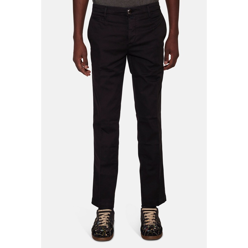 Ricky Brushed Stretch Trouser Black