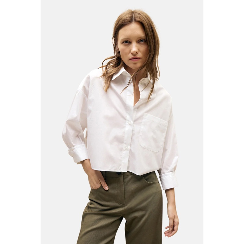 Soon To Be Ex Crop Shirt White