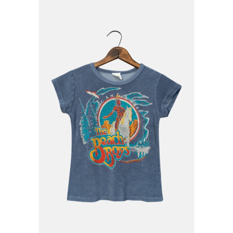 Beach Boys Terrycloth Shrunken Tee Navy