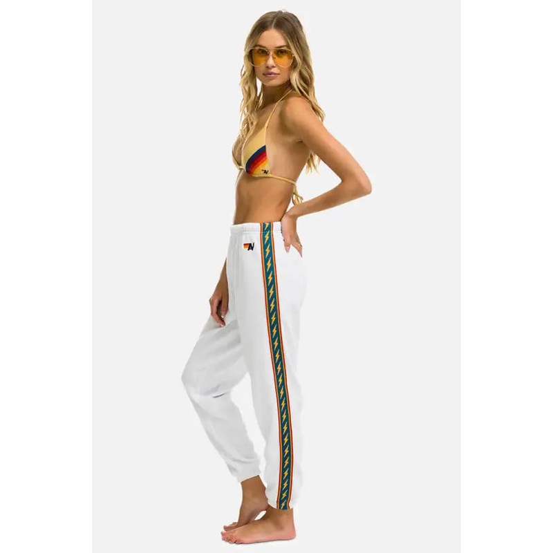 Bolt Stripe Sweatpants White|XS|S|M|L|XL