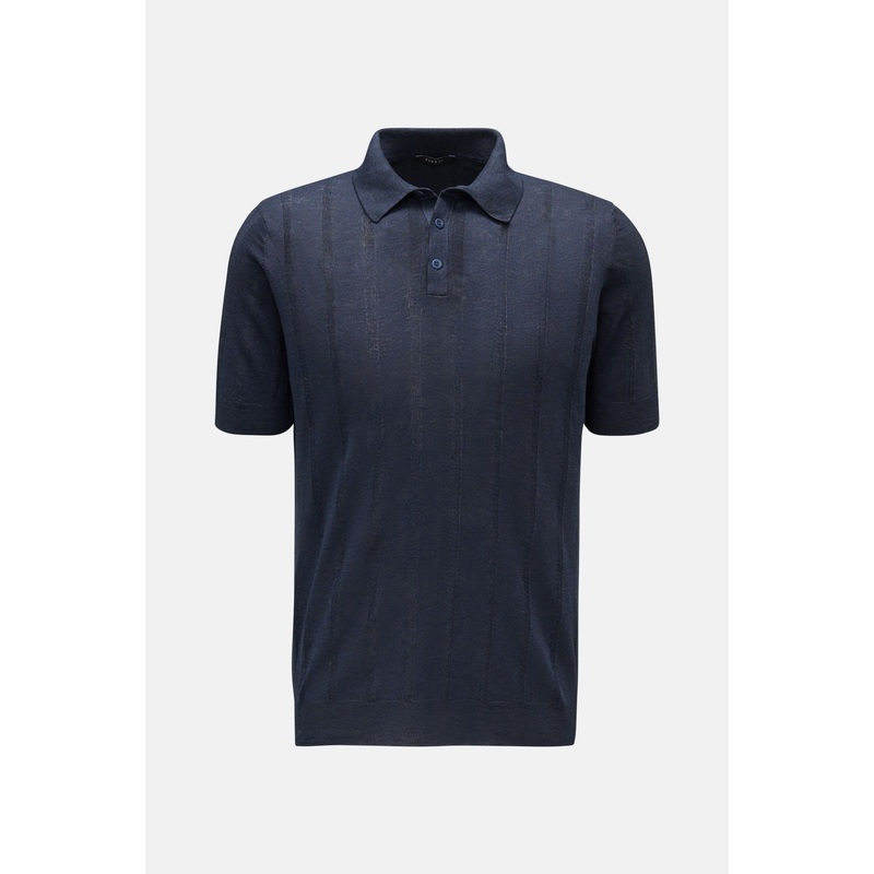Linen Knit Polo Navy|S|M|L|XL|XXL
