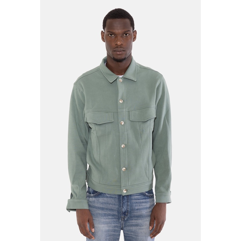 Mad Pique Trucker Jacket Fern|S|M|L|XL|XXL