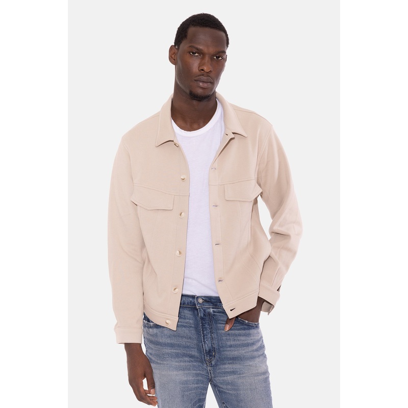 Mad Pique Trucker Jacket Sand|S|M|L|XL|XXL