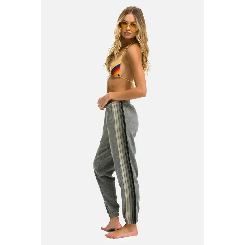 Women’s 5 Stripe Sweatpant Heather Grey/Grey