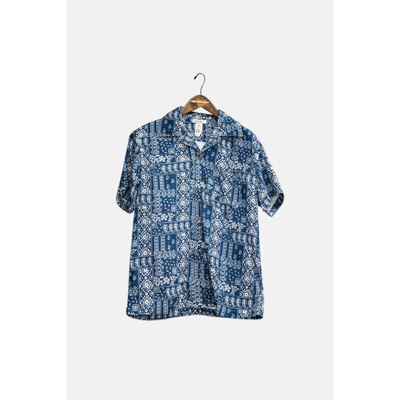 Wrench Waffle Double Gauze Shirt Blue Bandana