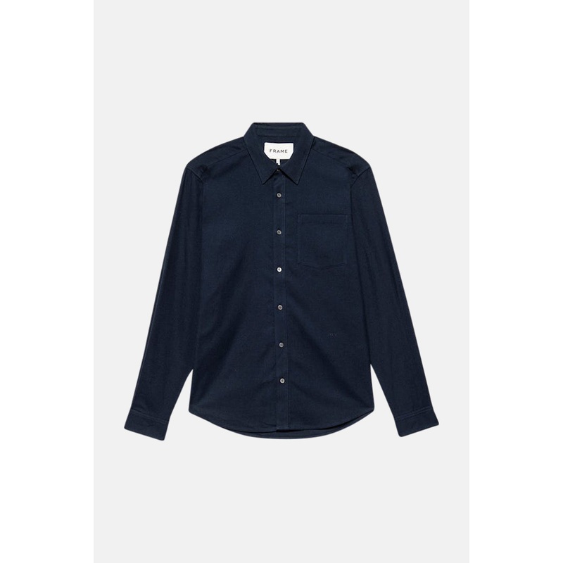 Brushed Cotton Shirt Midnight Blue