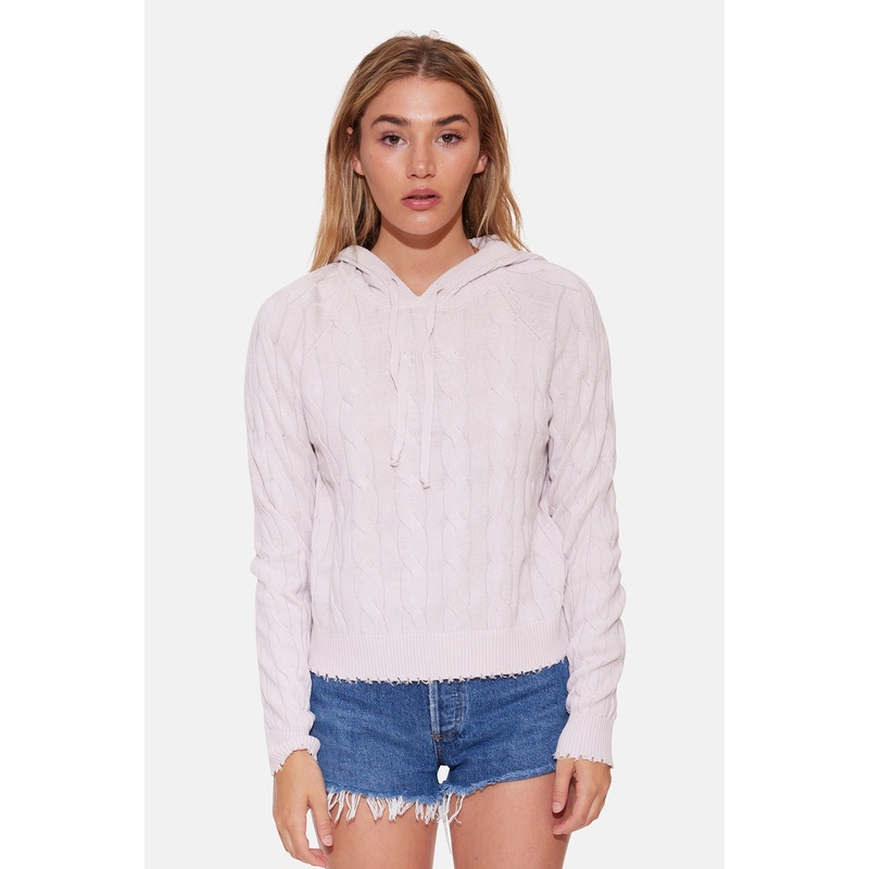 Clay Cable Hoodie Grey Lilac|XS|S|M|L