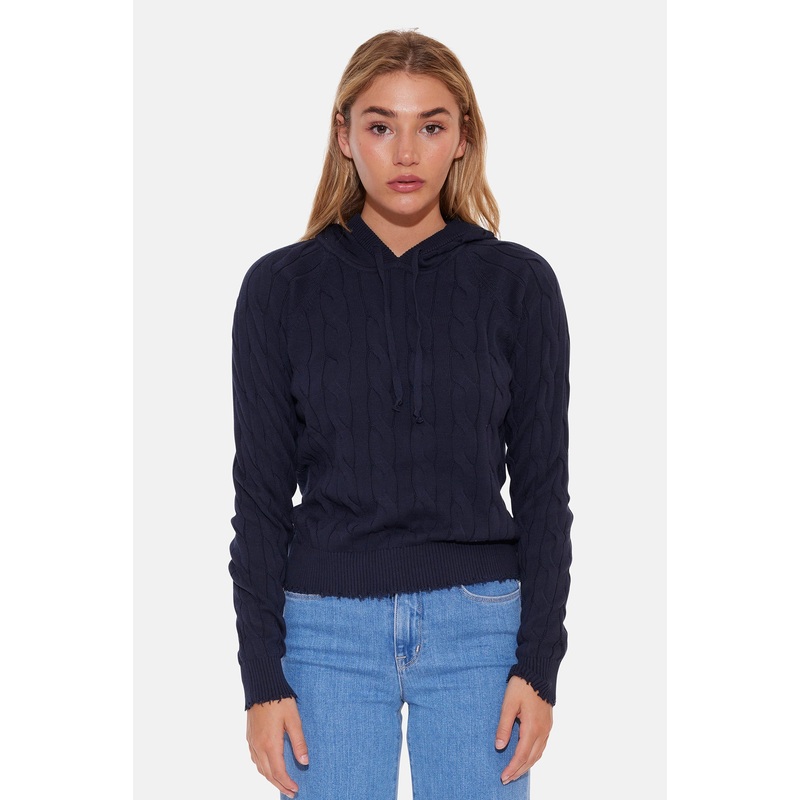 Clay Cable Hoodie Navy|XS|S|M|L