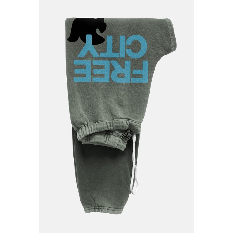 FREECITYlarge Logo Sweatpant Green Dirt
