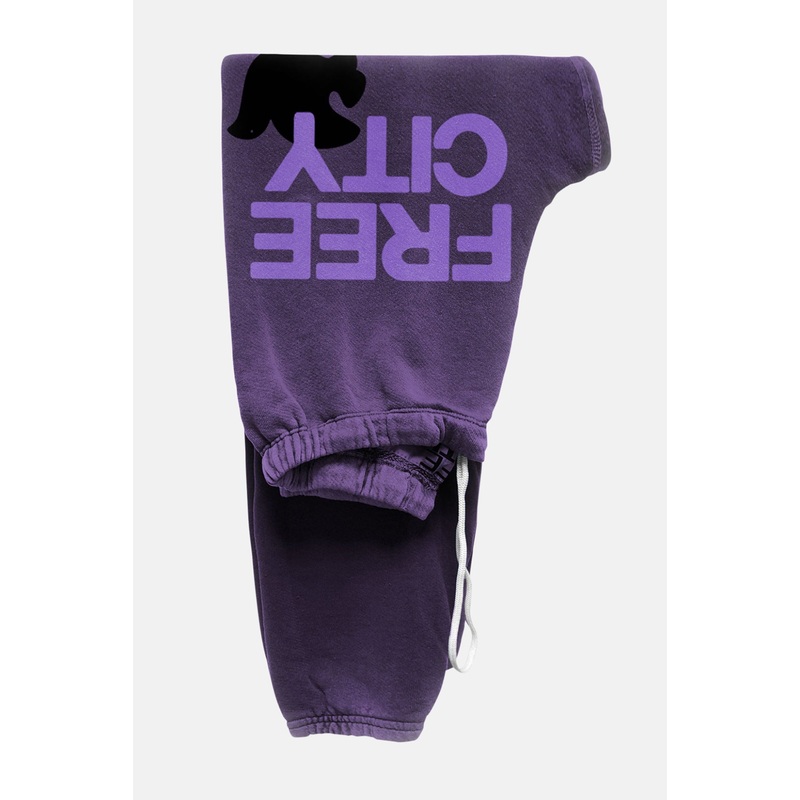 FREECITYlarge Logo Sweatpant Purple Plant