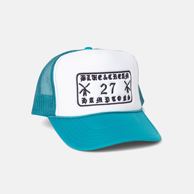 Hamptons Route 27 Mesh Trucker Jade/White