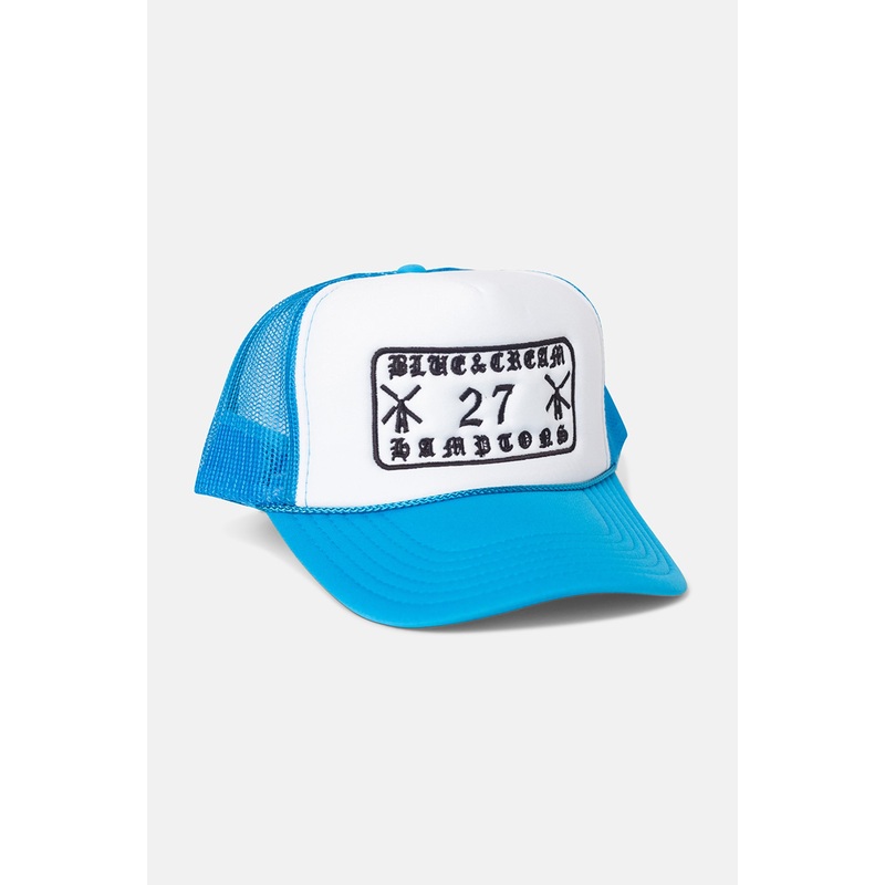 Hamptons Route 27 Mesh Trucker Sky/White