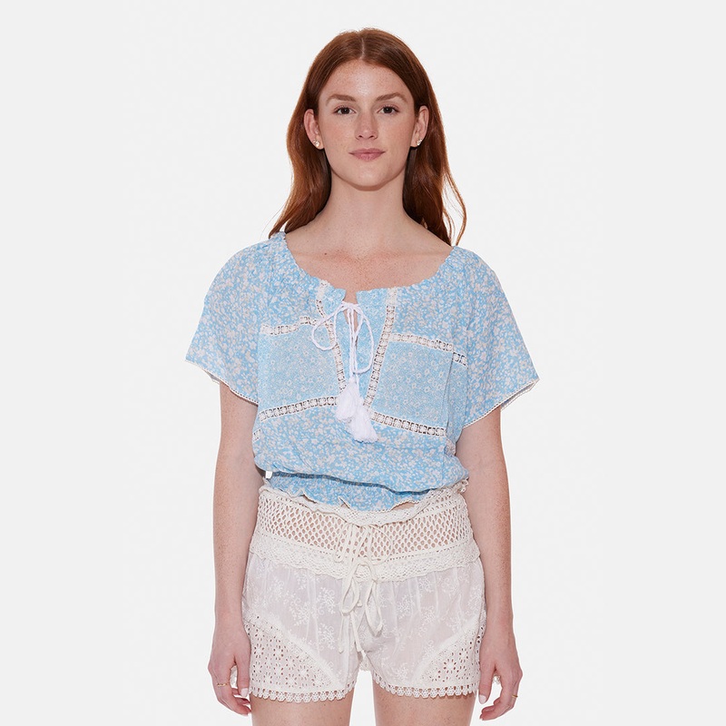 Ray Embroidered Short Optical White