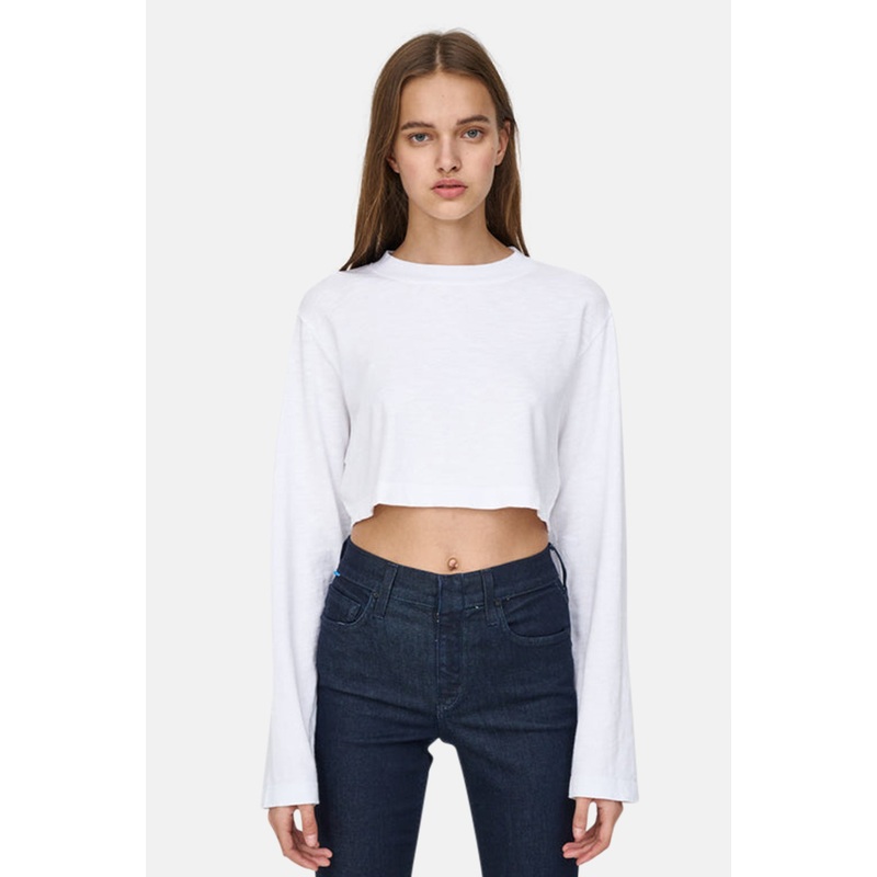 Tokyo Crop Long Sleeve White|XS|S|M|L