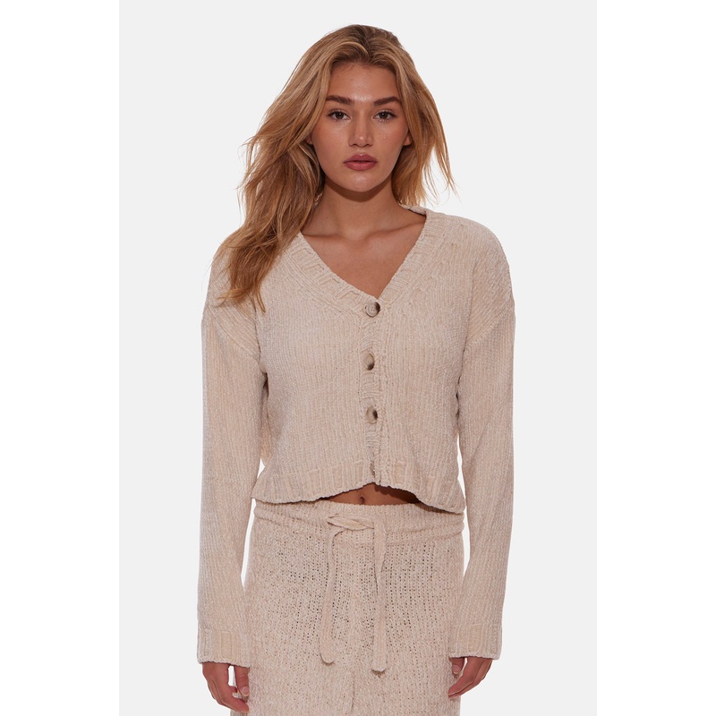 Adele Chenille Cardigan Cream|XS|S|M|L