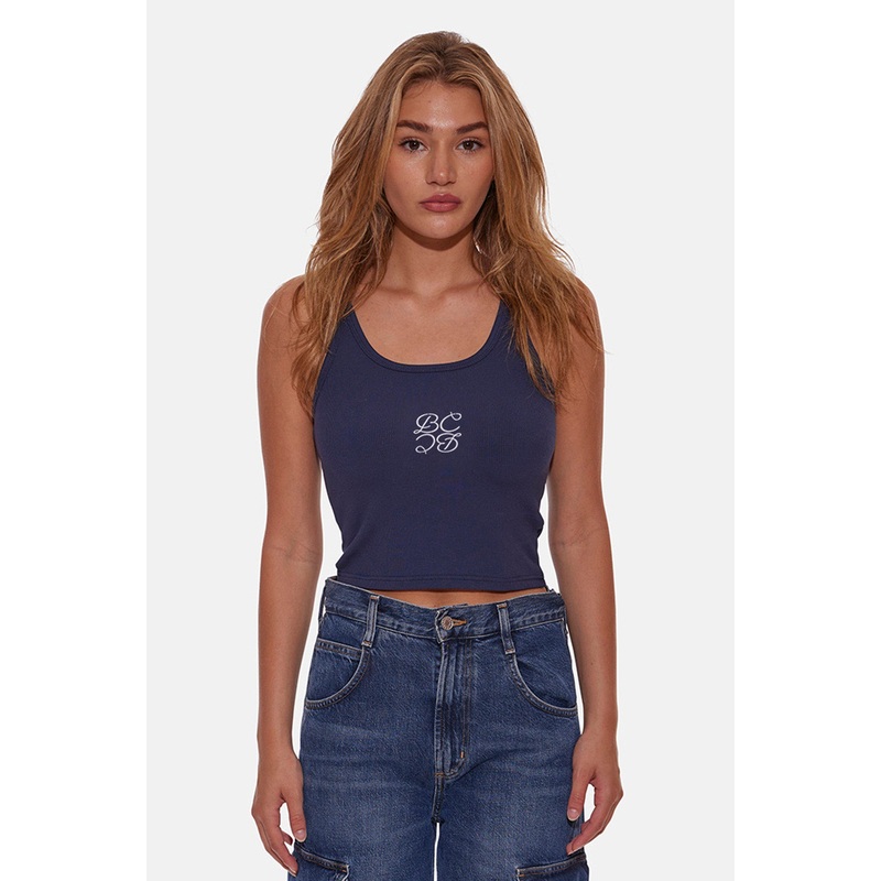 B&C Mirror Logo Tank Navy|XS|S|M|L|XL|XXL