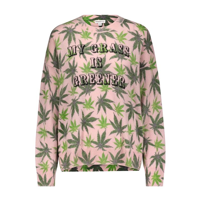 Cashmere Crewneck Mary Jane Print