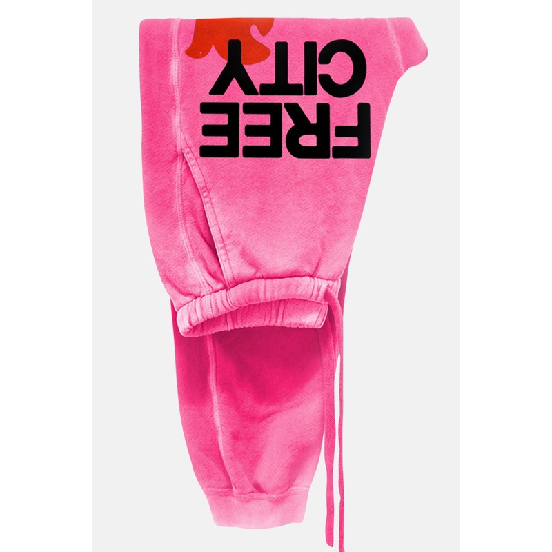 FREECITYlarge Sunfades Pocket Sweatpant Pink Plant