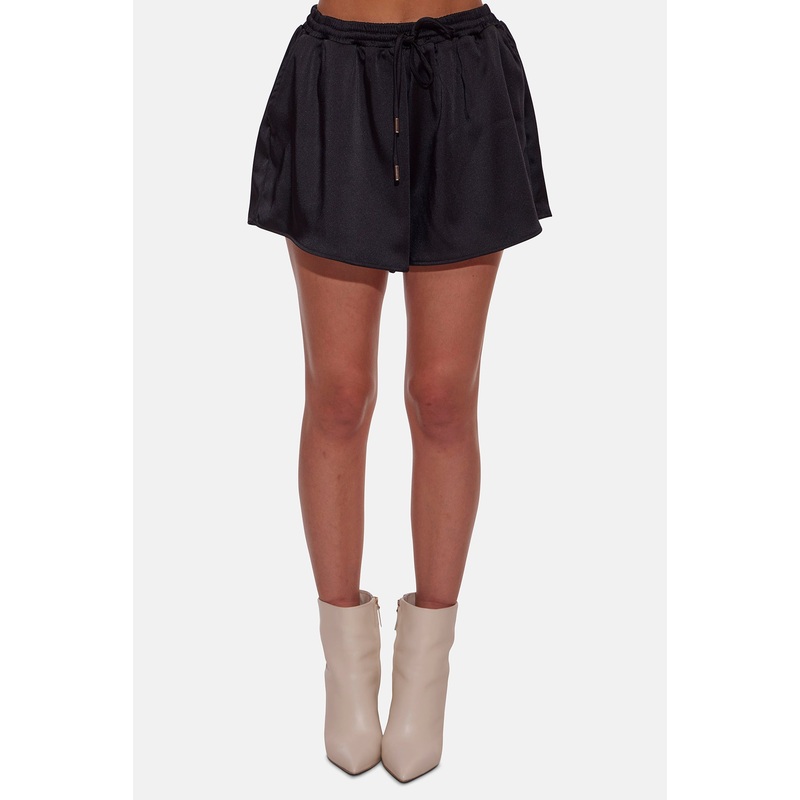 Maggie Satin Short Black|XXS|XS|S|M|L