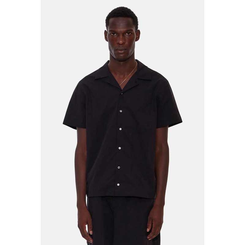 Poplin Camp Shirt Black|XS|S|M|L|XL|XXL