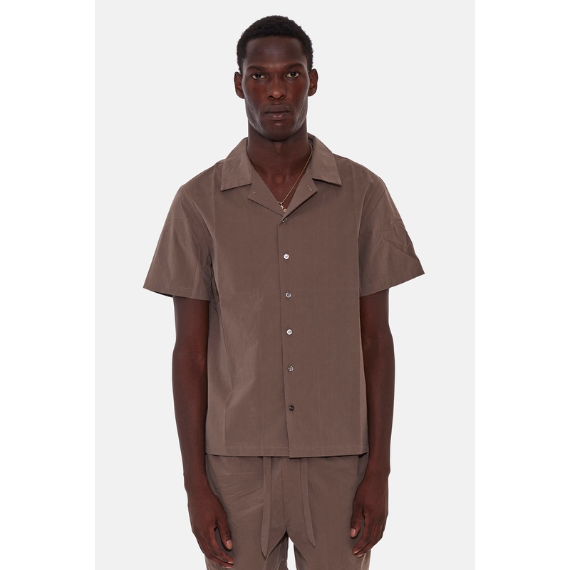 Poplin Camp Shirt Brown|XS|S|M|L|XL|XXL