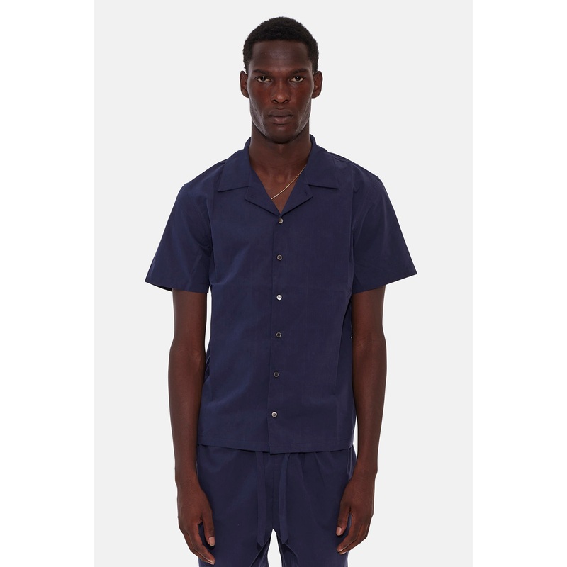 Poplin Camp Shirt Navy|XS|S|M|L|XL|XXL