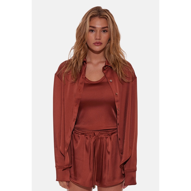 Tina Buttondown Shirt Terracotta