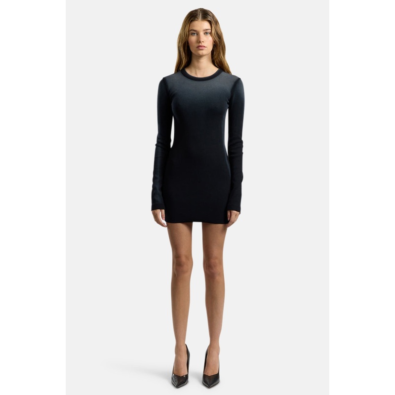 Verona Long Sleeve Mini Dress Black Cast
