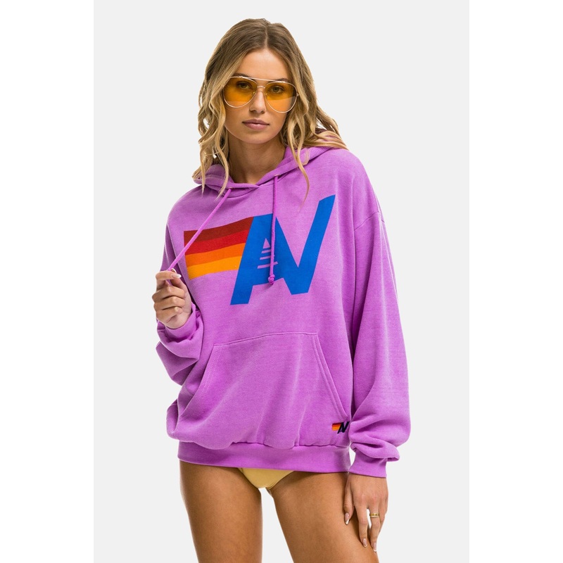Women’s Logo Relaxed Hoodie Neon Purple