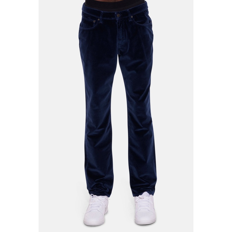 5 Pocket Velour Jean Dark Blue